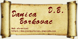 Danica Borkovac vizit kartica